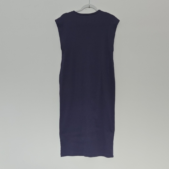 Zara Lavender Midi Dress Sleevelees ribbed classic minimalist normcore Size M - Picture 6 of 7
